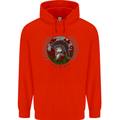 Welsh Bodybuilding Flag Gym Training Wales Mens 80% Cotton Hoodie Bright Red
