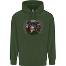 Welsh Bodybuilding Flag Gym Training Wales Mens 80% Cotton Hoodie Forest Green