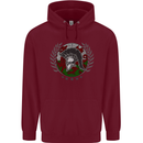 Welsh Bodybuilding Flag Gym Training Wales Mens 80% Cotton Hoodie Maroon