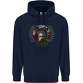 Welsh Bodybuilding Flag Gym Training Wales Mens 80% Cotton Hoodie Navy Blue