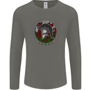 Welsh Bodybuilding Flag Gym Training Wales Mens Long Sleeve T-Shirt Charcoal