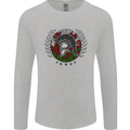 Welsh Bodybuilding Flag Gym Training Wales Mens Long Sleeve T-Shirt Sports Grey