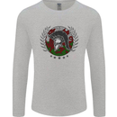 Welsh Bodybuilding Flag Gym Training Wales Mens Long Sleeve T-Shirt Sports Grey