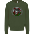 Welsh Bodybuilding Flag Gym Training Wales Mens Sweatshirt Jumper Forest Green