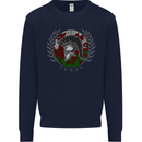 Welsh Bodybuilding Flag Gym Training Wales Mens Sweatshirt Jumper Navy Blue