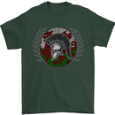 Welsh Bodybuilding Flag Gym Training Wales Mens T-Shirt 100% Cotton Forest Green