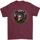 Welsh Bodybuilding Flag Gym Training Wales Mens T-Shirt 100% Cotton Maroon