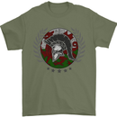 Welsh Bodybuilding Flag Gym Training Wales Mens T-Shirt 100% Cotton Military Green