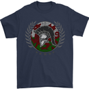 Welsh Bodybuilding Flag Gym Training Wales Mens T-Shirt 100% Cotton Navy Blue