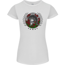 Welsh Bodybuilding Flag Gym Training Wales Womens Petite Cut T-Shirt White