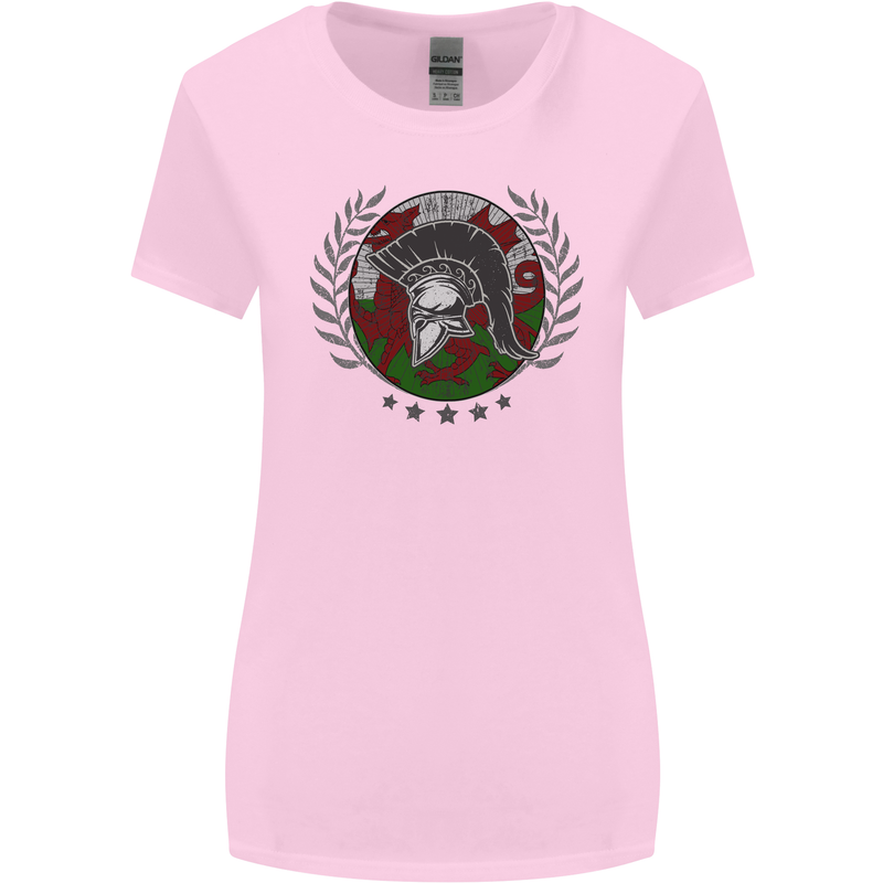 Welsh Bodybuilding Flag Gym Training Wales Womens Wider Cut T-Shirt Light Pink