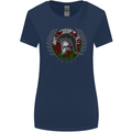 Welsh Bodybuilding Flag Gym Training Wales Womens Wider Cut T-Shirt Navy Blue