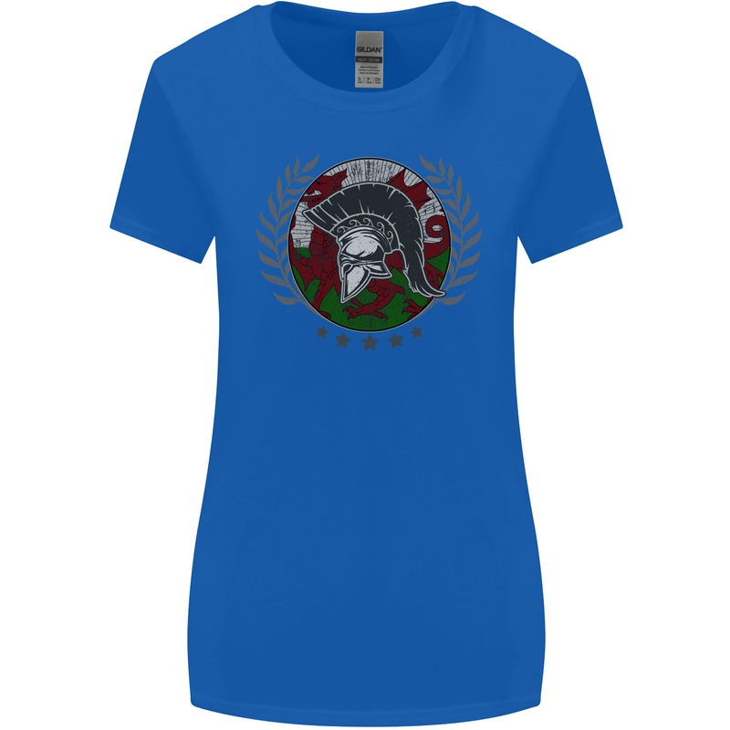 Welsh Bodybuilding Flag Gym Training Wales Womens Wider Cut T-Shirt Royal Blue