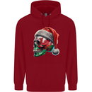 Welsh Christmas Skull Xmas Wales Flag Biker Rugby Childrens Kids Hoodie Red