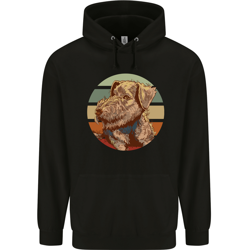 Welsh Terrier Dog Mens 80% Cotton Hoodie Black