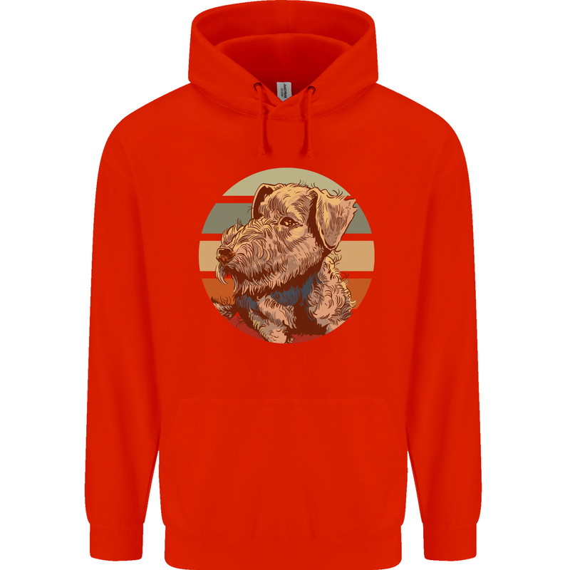 Welsh Terrier Dog Mens 80% Cotton Hoodie Bright Red