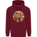 Welsh Terrier Dog Mens 80% Cotton Hoodie Maroon