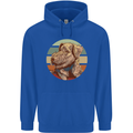 Welsh Terrier Dog Mens 80% Cotton Hoodie Royal Blue