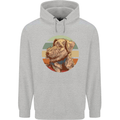 Welsh Terrier Dog Mens 80% Cotton Hoodie Sports Grey