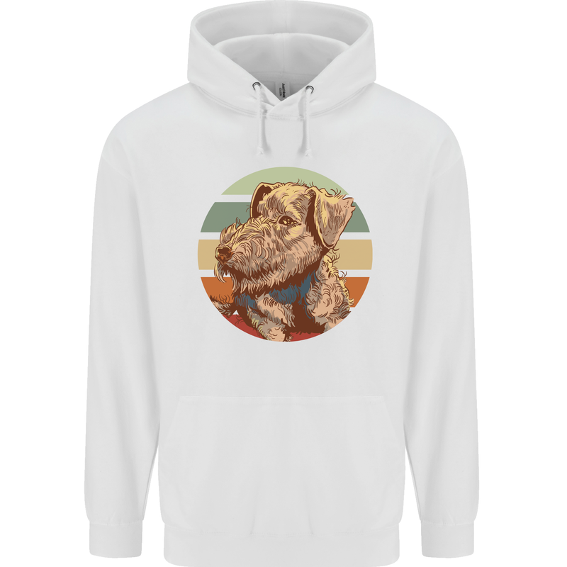 Welsh Terrier Dog Mens 80% Cotton Hoodie White