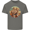 Welsh Terrier Dog Mens Cotton T-Shirt Tee Top Charcoal