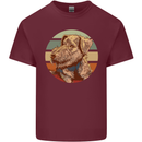 Welsh Terrier Dog Mens Cotton T-Shirt Tee Top Maroon