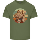 Welsh Terrier Dog Mens Cotton T-Shirt Tee Top Military Green