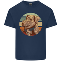Welsh Terrier Dog Mens Cotton T-Shirt Tee Top Navy Blue