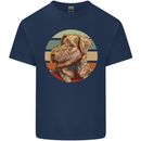 Welsh Terrier Dog Mens Cotton T-Shirt Tee Top Navy Blue