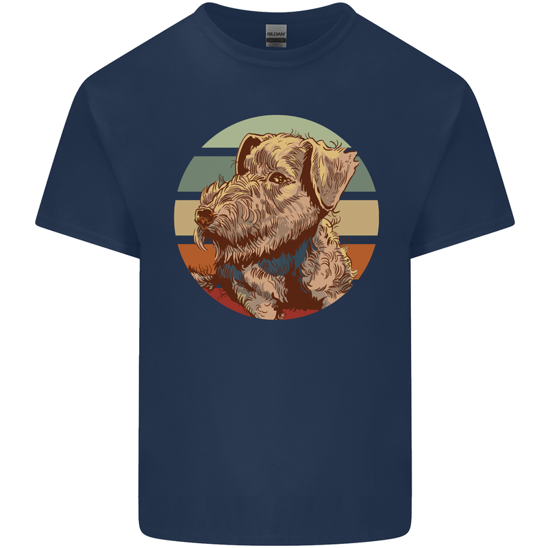 Welsh Terrier Dog Mens Cotton T-Shirt Tee Top Navy Blue