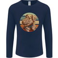 Welsh Terrier Dog Mens Long Sleeve T-Shirt Navy Blue