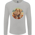 Welsh Terrier Dog Mens Long Sleeve T-Shirt Sports Grey