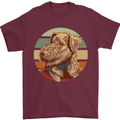 Welsh Terrier Dog Mens T-Shirt 100% Cotton Maroon