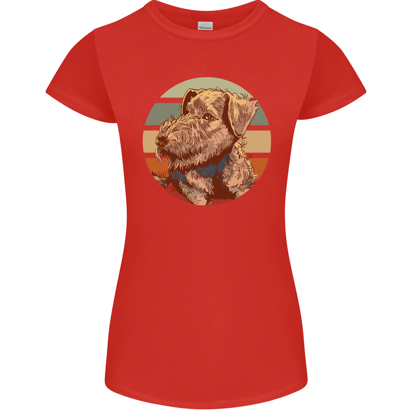 Welsh Terrier Dog Womens Petite Cut T-Shirt Red