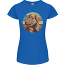 Welsh Terrier Dog Womens Petite Cut T-Shirt Royal Blue