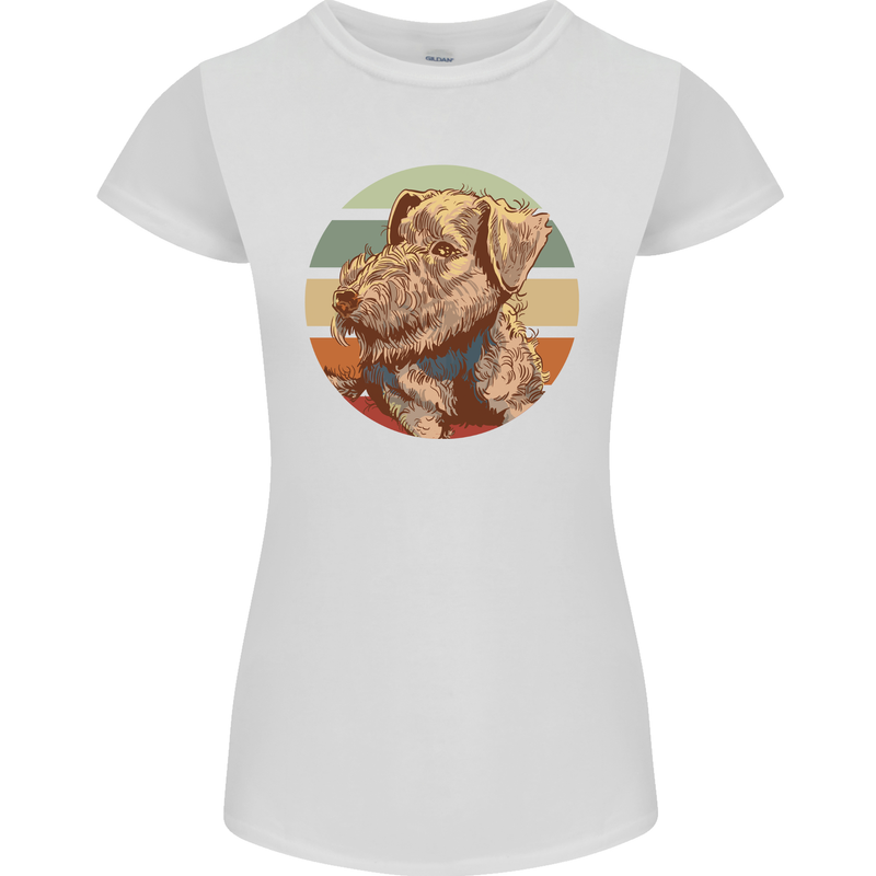 Welsh Terrier Dog Womens Petite Cut T-Shirt White