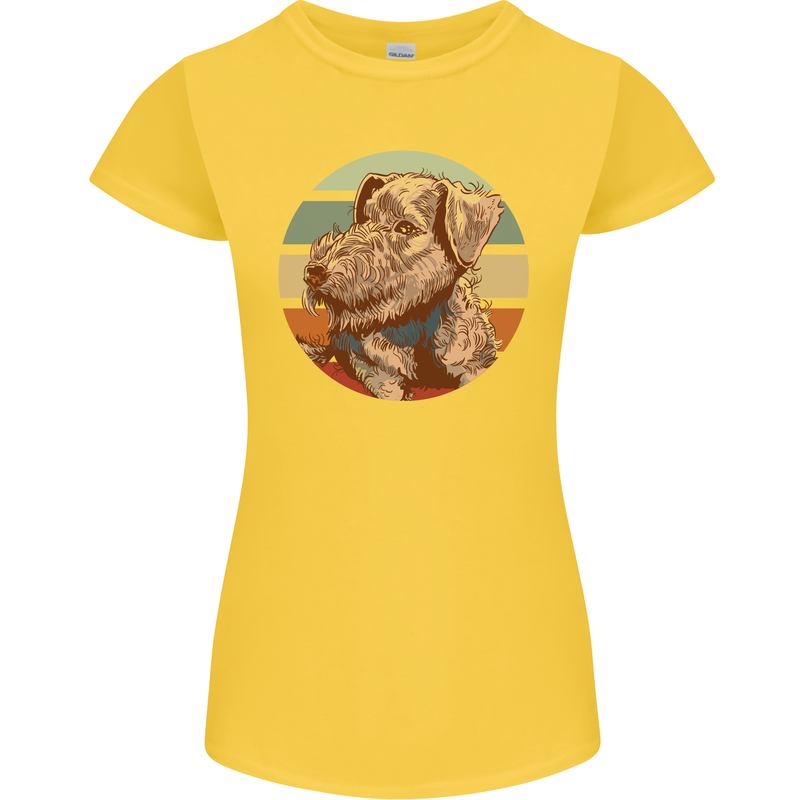 Welsh Terrier Dog Womens Petite Cut T-Shirt Yellow