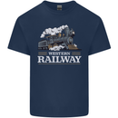 Western Railway Locomotive Train Trainspotting Kids T-Shirt Childrens Navy Blue
