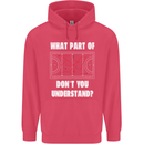 What Part of Hockey Dont You Understand Ice Childrens Kids Hoodie Heliconia