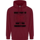 What Part of Hockey Dont You Understand Ice Childrens Kids Hoodie Maroon