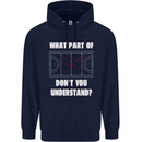 What Part of Hockey Dont You Understand Ice Childrens Kids Hoodie Navy Blue