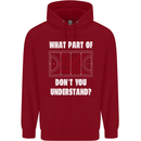 What Part of Hockey Dont You Understand Ice Childrens Kids Hoodie Red