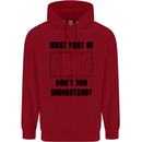 What Part of Hockey Dont You Understand Ice Childrens Kids Hoodie Red