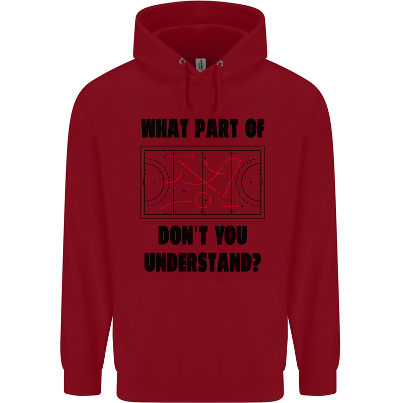 What Part of Hockey Dont You Understand Ice Childrens Kids Hoodie Red