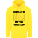 What Part of Hockey Dont You Understand Ice Childrens Kids Hoodie Yellow
