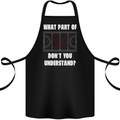 What Part of Hockey Dont You Understand Ice Cotton Apron 100% Organic Black