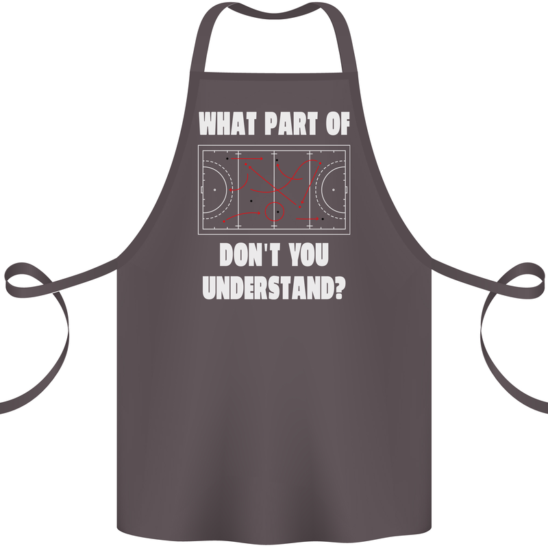 What Part of Hockey Dont You Understand Ice Cotton Apron 100% Organic Dark Grey