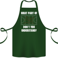What Part of Hockey Dont You Understand Ice Cotton Apron 100% Organic Forest Green