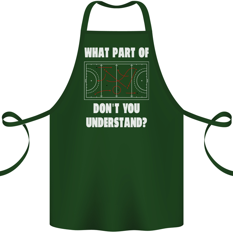 What Part of Hockey Dont You Understand Ice Cotton Apron 100% Organic Forest Green