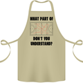 What Part of Hockey Dont You Understand Ice Cotton Apron 100% Organic Khaki